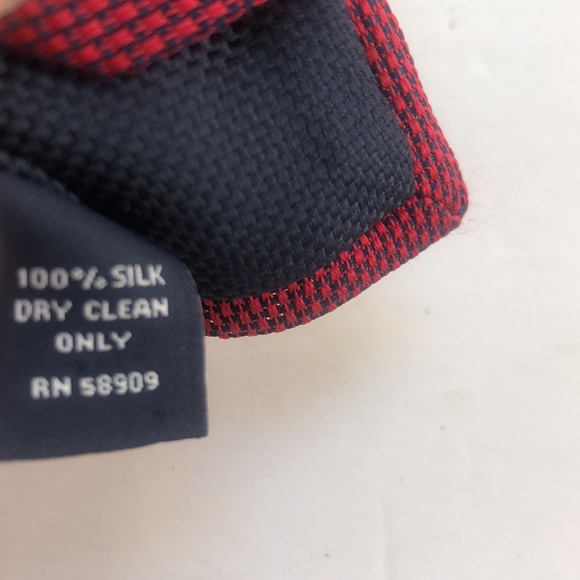 Silk Red Blue Green Holiday Christmas Tree Tie Made in USA - Picture 5 of 8